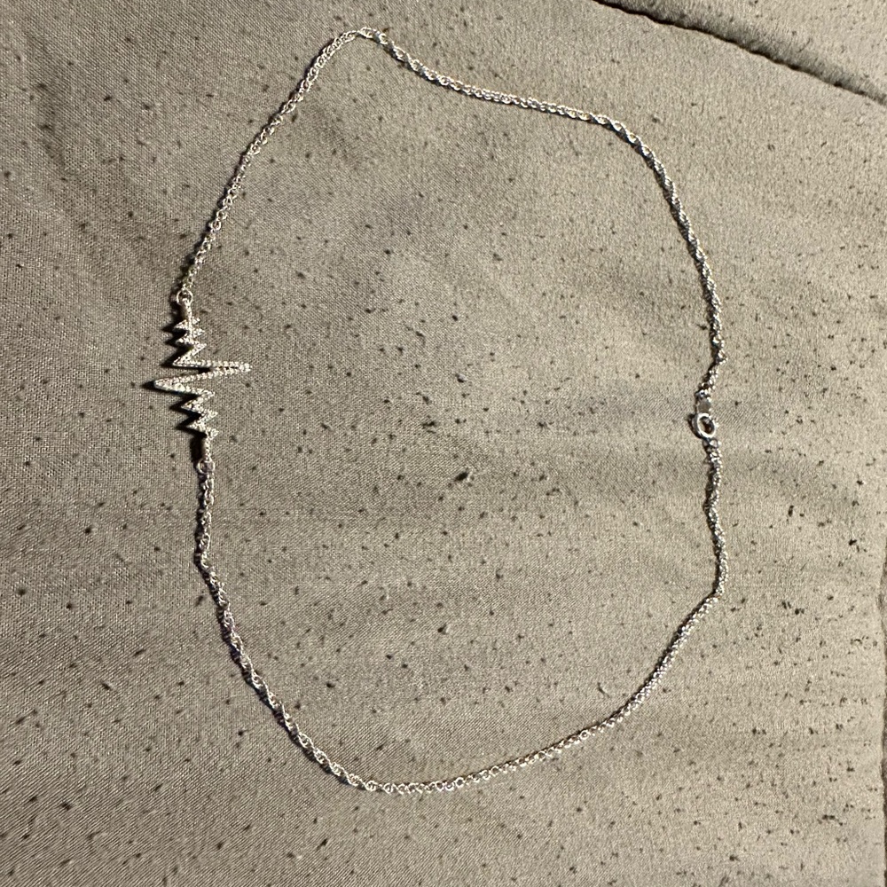 Heartbeat 1/10 carat Diamond Sterling Silver necklace
